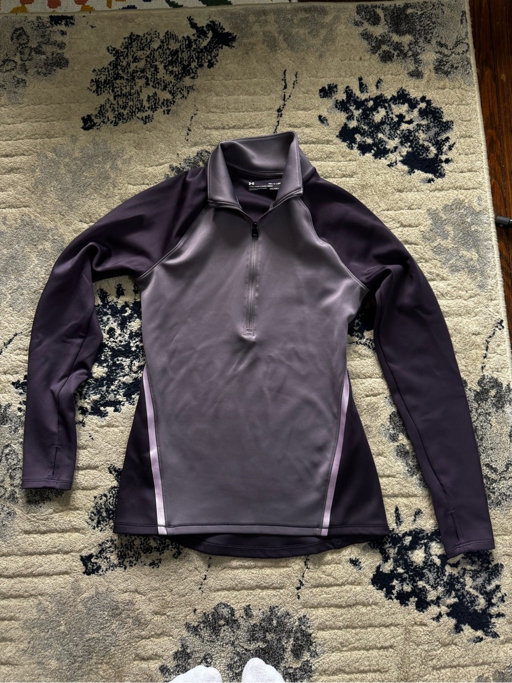 Under Armour ColdGear Fitted Pullover in Purple and Gray